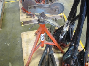 LOT TO INCLUDE: (1) RIDGID TRI-STAND/PIPE ROLLER, (3) RIDGID TRI-STANDS. LOADING & HANDLING FEE $15-4024